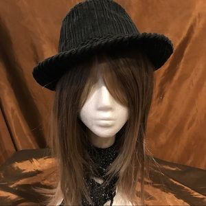 Black Corduroy Fedora